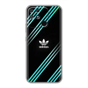 Чехлы Адидас для Realme NARZO 50A (AlphaPrint) (Адидас с полосами)