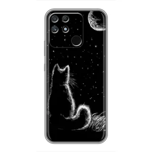Чехол с принтом для Realme NARZO 50A (AlphaPrint) Модные коты