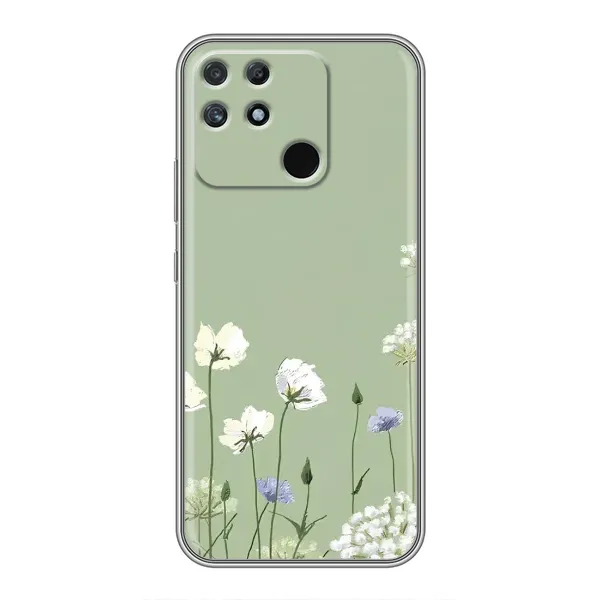 Чехол с принтом «Цветы на зеленом» для Realme NARZO 50A