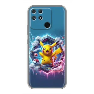 Чохол з Пікачу на Realme NARZO 50A (Лого Пікачу)