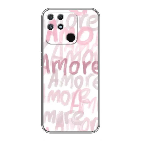 Чехол с принтом «Аморе любовь» для Realme NARZO 50A Чехол с принтом «Аморе любовь» для Realme NARZO 50A