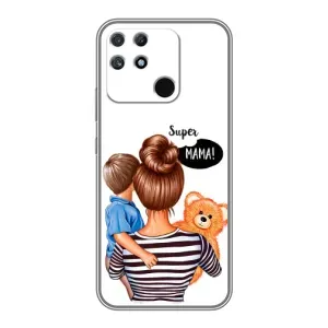 Чохол з друком для Realme NARZO 50A - (Мама з дитинкою) (AlphaPrint) (Мама з синочком)