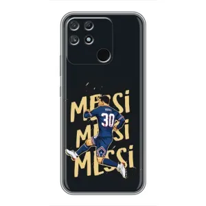 Чехлы для Realme NARZO 50A (Leo чемпион) (AlphaPrint) (Messi ПСЖ)