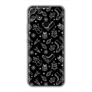 Новогодние, Праздничные Чехлы для Realme NARZO 50A - 2024 год (Новогодний фон)