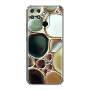 Мраморний чехол на Realme NARZO 50A (VPrint) (Радужний Мрамор)