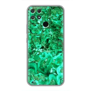 Мраморний чехол на Realme NARZO 50A (VPrint) (Салатовий Мрамор)