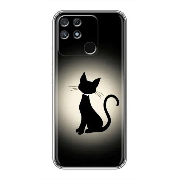 Чохол з принтом «Силует котика» для Realme NARZO 50A
