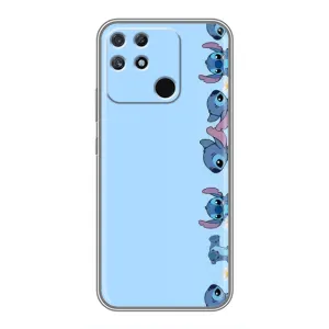 Чохол з принтом Стіч на Realme NARZO 50A (Стіч фон)