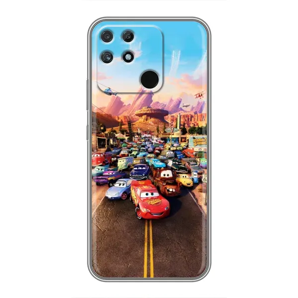 Чехол с принтом «Тачки на трассе» для Realme NARZO 50A