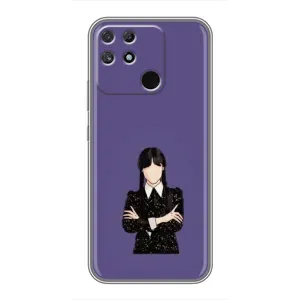 Чохли Венсдей на Realme NARZO 50A Уенсдей (AlphaPrint) (Венздей у чорному)