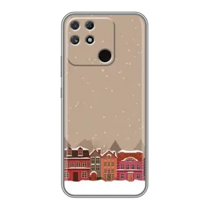 Новогодние, Праздничные Чехлы для Realme NARZO 50A - 2024 год (Зимний город)