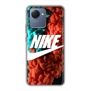 Чехол для Realme NARZO 50i Prime - с принтом Найк (AlphaPrint) (Дымчатый найк)
