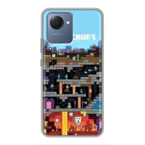 Чехол Майнкрафт на Realme NARZO 50i Prime (AlphaPrint) Minecraft (фон Minecraft)