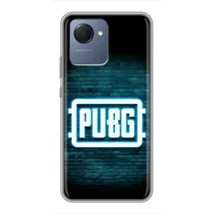 Чехол PUBG для Реалми Нарзо 50i Прайм (AlphaPrint) (Лого PUBG)