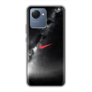 Чехол для Realme NARZO 50i Prime - с принтом Найк (AlphaPrint) (Найк красный)