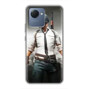 Чехол PUBG для Реалми Нарзо 50i Прайм (AlphaPrint) (Пабг мен)