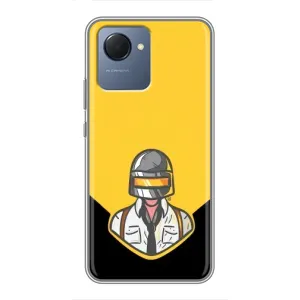 Чехол PUBG для Реалми Нарзо 50i Прайм (AlphaPrint) (Пабг в шлеме)
