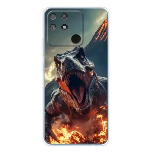 Чохол з картинкою 'Хижаки' для Realme NARZO 80 Lite 4G (Вогняний динозавр)