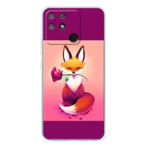 Чохли з картинкою Лисичка для Realme NARZO 80 Lite 4G (VPrint) (Лиса з трояндою)