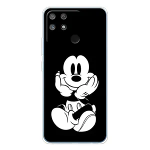 Эксклюзивный чехол для Realme NARZO 80 Lite 4G (AlphaPrint - Мультяшные) (Микки на черном)