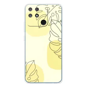 Силконовий чохол з принтом в квітах на Realme NARZO 80 Lite 4G (Жовта монстера арт)