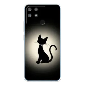 Чохол з принтом для Realme NARZO 80 Lite 4G (AlphaPrint) Модні коти (Силует котика)