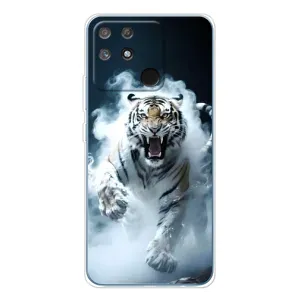 Чохол з картинкою 'Хижаки' для Realme NARZO 80 Lite 4G (Білий тигр у диму)