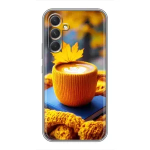 Чехол с уникальным дизайном «Осень с кофе» для RealMe Narzo 80 Lite 5G (Кофе на желтом пледе)