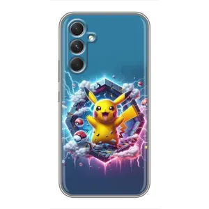 Чехол с Пикачу на RealMe Narzo 80 Lite 5G (Лого Пикачу)