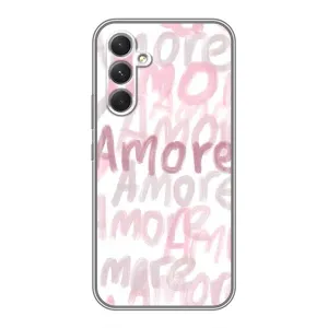 Чехол с розовым рисунком для RealMe Narzo 80 Lite 5G (Аморе любовь)