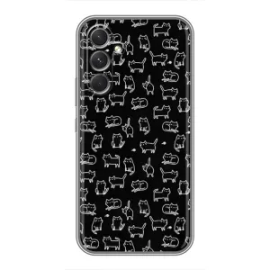 Чохол з принтом для RealMe Narzo 80 Lite 5G (AlphaPrint) Модні коти (Маленькі котики)