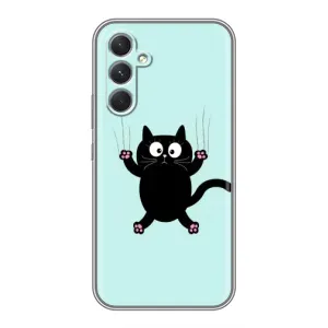 Чохол з принтом для RealMe Narzo 80 Lite 5G (AlphaPrint) Модні коти (Падаючий кіт)