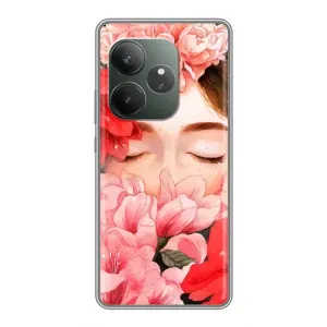 Чехлы (ART) Цветы на RealMe Neo7 (VPrint) (Глаза в цветах)