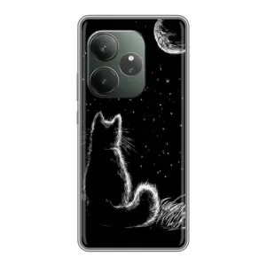 Чехол с принтом для RealMe Neo7 (AlphaPrint) Модные коты