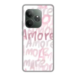 Чехол с розовым рисунком для RealMe Neo7 (Аморе любовь)