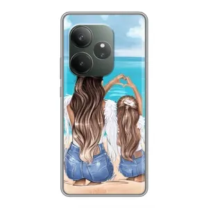 Чехол с печатью для RealMe Neo7 - (Мама с ребенком) (AlphaPrint)