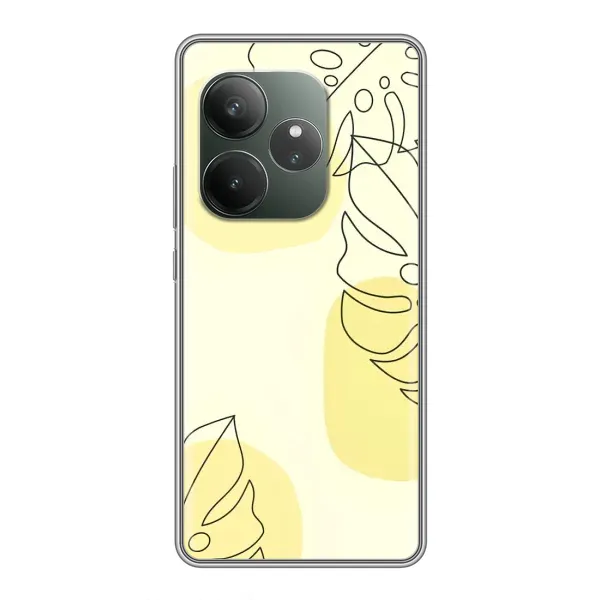 Чехол с принтом «Желтая монстера арт» для RealMe Neo7 Чехол с принтом «Желтая монстера арт» для RealMe Neo7