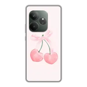 Чехол с розовым рисунком для RealMe Neo7 (Розовые вишни)