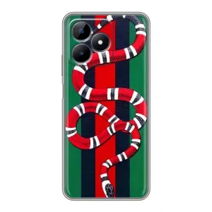 Чехлы ГУЧЧИ для Реалми Ноут 50 (AlphaPrint) (Gucci змия)
