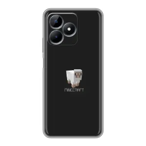 Чехол Майнкрафт на Realme Note 50 (AlphaPrint) Minecraft (Овечка Майнкрафт)