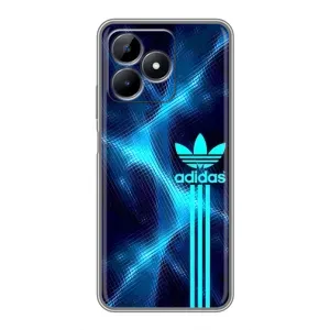 Чехлы Адидас для Realme Note 50 (AlphaPrint) (Синий Адидас)