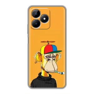 Чехлы с Обезьянами NFT для Realme Note 50 (AlphaPrint) (Скучающая Обезьяна NFT)
