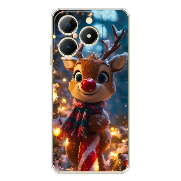 Чехол с принтом «Олень с шарфом» для Realme Note 70