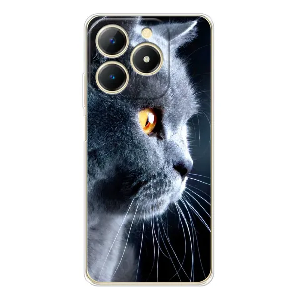 Чехол с принтом «Серый Кот» для Realme Note 70