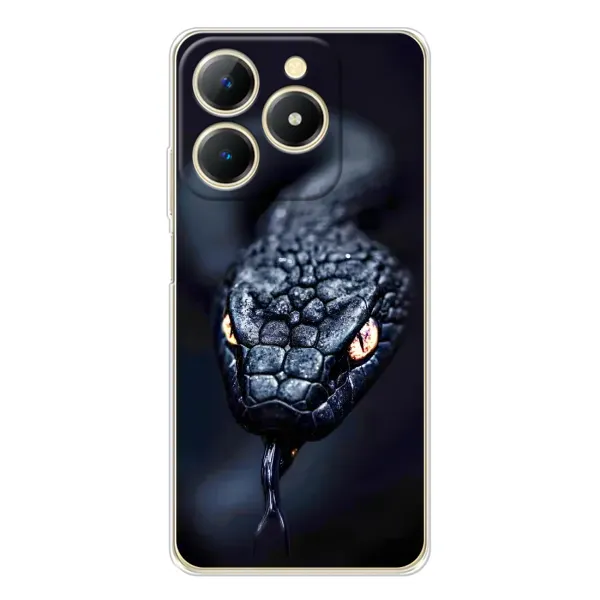 Чохол з принтом «Чорна змія» для Realme Note 70