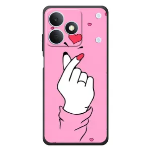 Чехол с принтом для RealMe Note 80 (AlphaPrint - Знак сердечка)