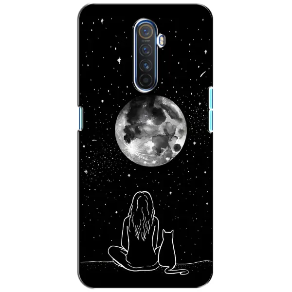 Чохол з принтом «Дівчина з котом» для Realme X2 Pro