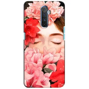 Чехлы (ART) Цветы на Realme X2 Pro (VPrint) (Глаза в цветах)