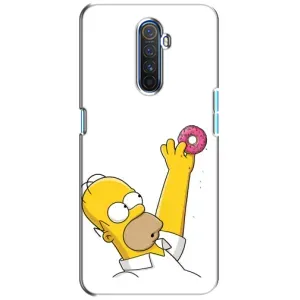 Чjхол з Сімпсонами для Realme X2 Pro (VPrint) (Гомер з пончиком)