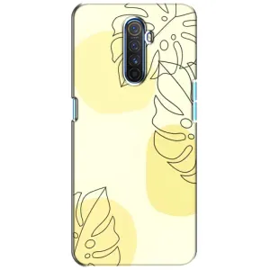 Силиконовый чехол с принтом в цветах на Realme X2 Pro (Желтая монстера арт)